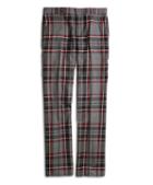 Brooks Brothers Flat-front Plaid Wool Suit Trousers