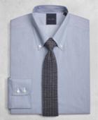 Brooks Brothers Men's Golden Fleece Slim Fit Micro-ground-stripe Button-down-collar Dress Shirt