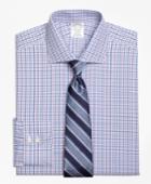 Brooks Brothers Men's Slim Fitted Dress Shirt, Non-iron Multi Check