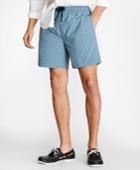 Brooks Brothers Men's Montauk 6 Seahorse Print Swim Trunks
