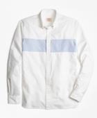 Brooks Brothers Men's Color-block Stripe Oxford Sport Shirt