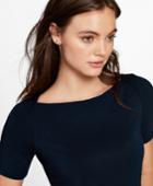 Brooks Brothers Women's Bateau-neck Jersey Top