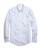 Brooks Brothers Non-iron Madison Fit Blue Twin Check Sport Shirt