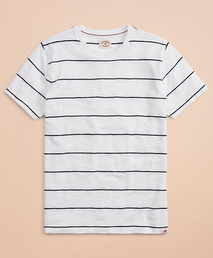 Brooks Brothers Striped Slub Cotton Jersey T-shirt