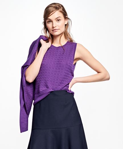 Brooks Brothers Merino Wool Cable Shell