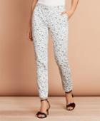 Brooks Brothers Women's Floral-print Stretch Cotton Sateen Pants