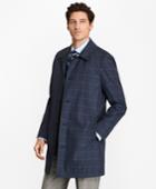 Brooks Brothers Men's Windowpane Water-repellent Trench Coat