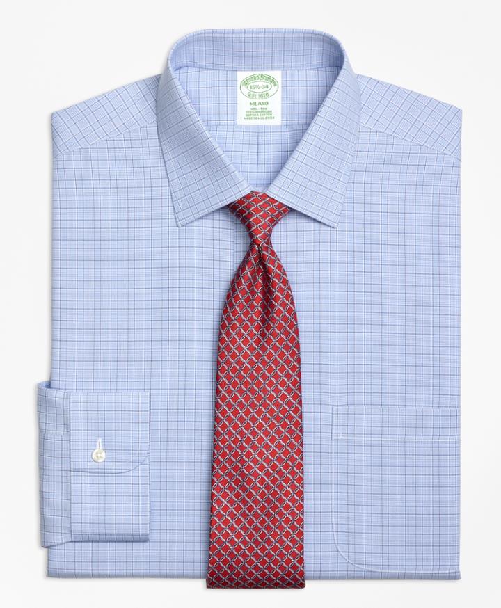 Brooks Brothers Extra Slim Fit Slim-fit Dress Shirt, Non-iron Glen Plaid