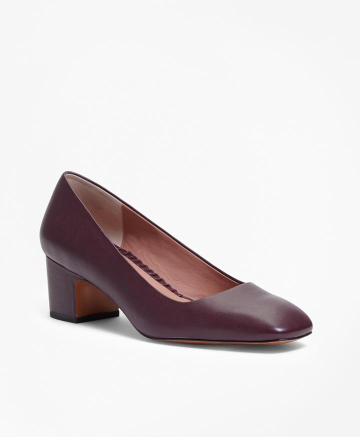 Brooks Brothers Women's Square-toe Leather Pumps
