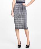 Brooks Brothers Double Jacquard Silk-blend Pencil Skirt