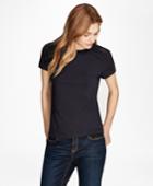Brooks Brothers Women's Lace-trimmed T-shirt