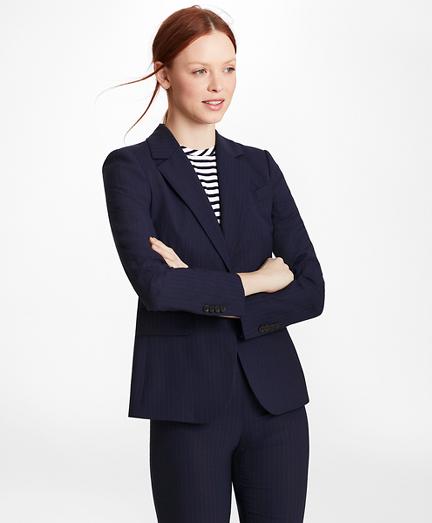Brooks Brothers Petite Pinstripe Brookscool Merino Wool Jacket