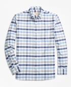 Brooks Brothers Men's Checked Supima Cotton Oxford Sport Shirt