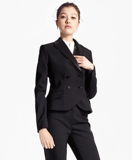Brooks Brothers Double-breasted Stretch Wool Tuxedo Jacket