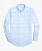 Brooks Brothers Men's Non-iron Regent Fit Slub Windowpane Sport Shirt
