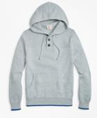 Brooks Brothers Men's Cotton Heavy-knit Henley Hoodie