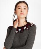 Brooks Brothers Women's Geometric-pattern Cashmere Sweater