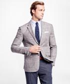 Brooks Brothers Milano Fit Plaid With Deco Linen Sport Coat