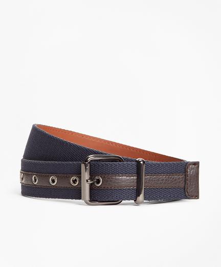 Brooks Brothers Canvas With Leather Belt