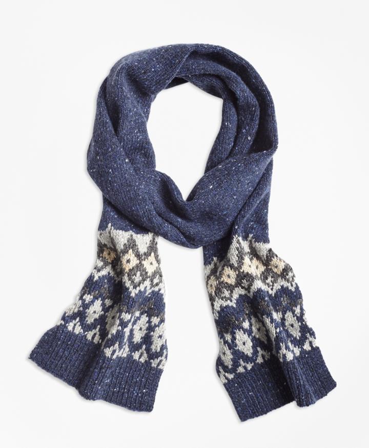 Brooks Brothers Men's Fair Isle Wool-blend Scarf