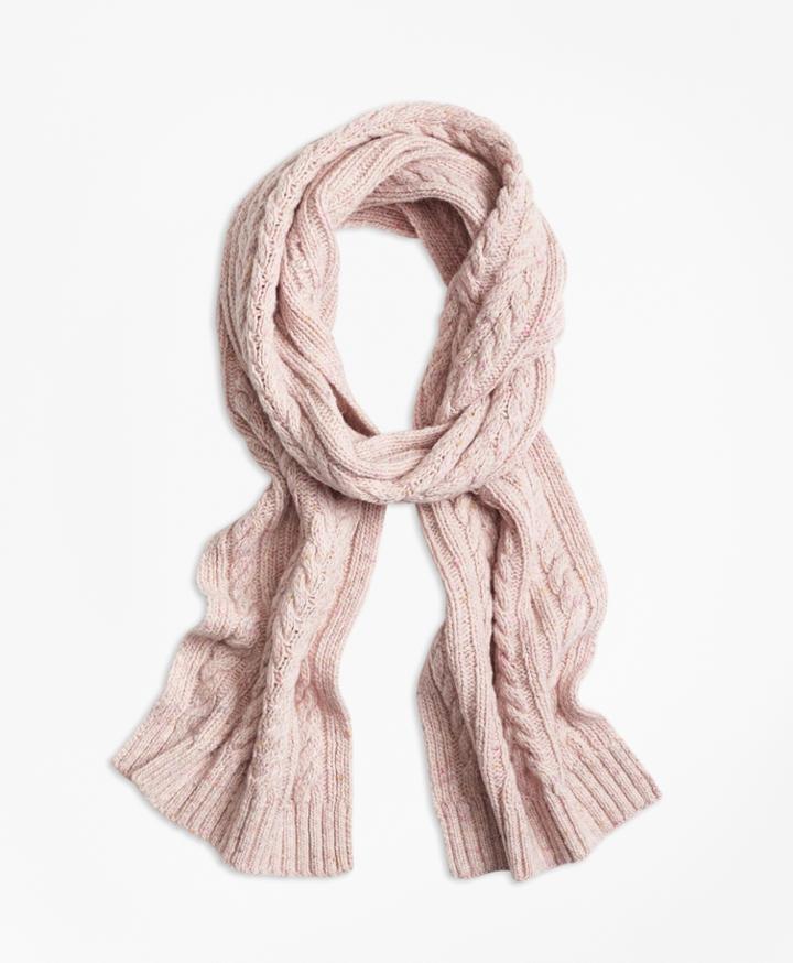 Brooks Brothers Women's Cable-knit Alpaca-wool-blend Scarf