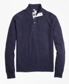 Brooks Brothers Cotton Button-mockneck Sweater