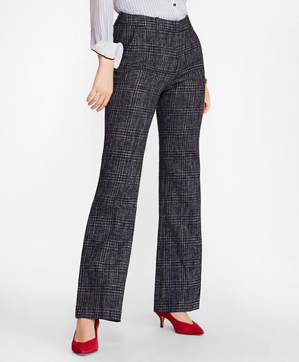 Brooks Brothers Plaid Tweed Wide-leg Pants