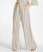 Brooks Brothers Women's Striped Linen Palazzo Pants