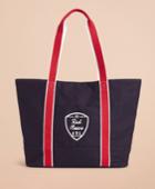 Brooks Brothers Men's Red Fleece Nyc Large Canvas Tote Bag