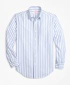 Brooks Brothers Men's Madison Fit Oxford Alternating Stripe Sport Shirt