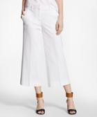 Brooks Brothers Cropped Wide-leg Stretch-cotton Pants