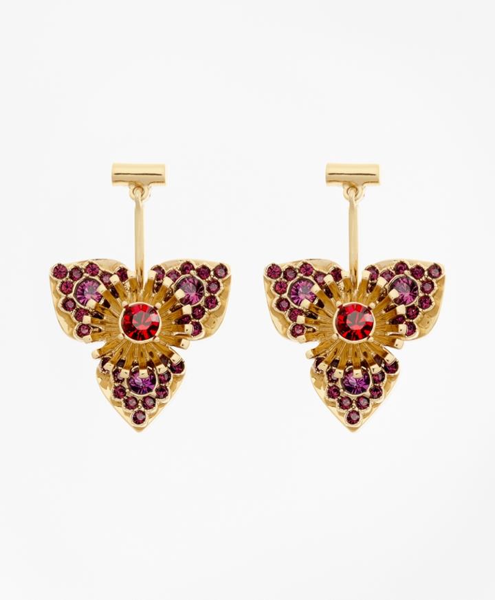 Brooks Brothers Women's Swarovski Crystal Floral Drop Earrings