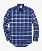 Brooks Brothers Milano Fit Oxford Two-color Plaid Sport Shirt