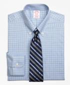 Brooks Brothers Men's Non-iron Regular Fit Overcheck Tattersall Dress Shirt