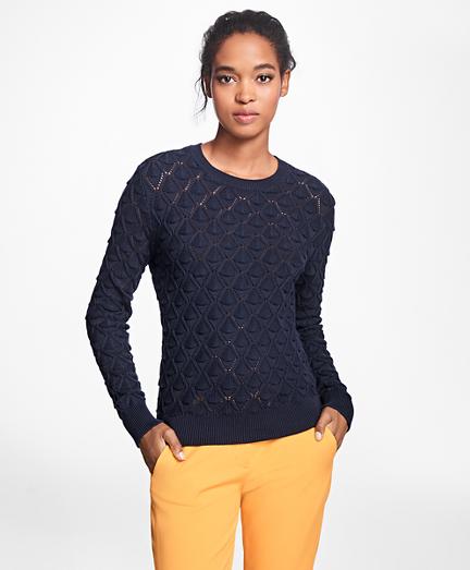 Brooks Brothers Supima Cotton Pointelle Sweater