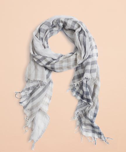 Brooks Brothers Poplin Gingham Scarf