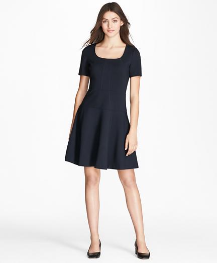 Brooks Brothers Flared Ponte Dress