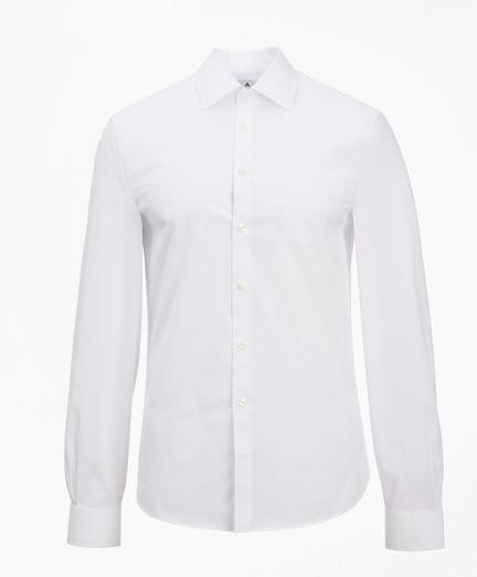 Brooks Brothers Milano Slim Fit Dress Shirt, Performance Non-iron With Coolmax, Ainsley Collar Twill