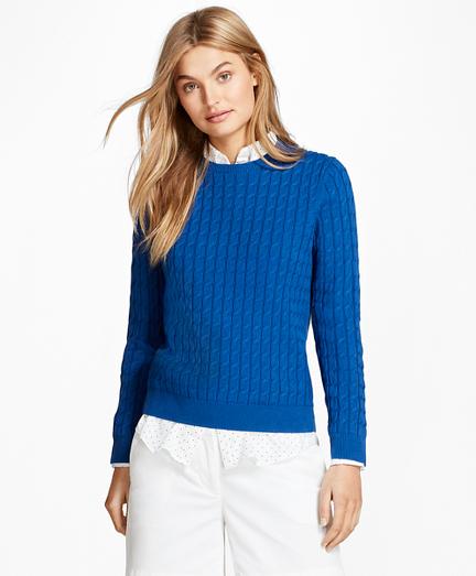 Brooks Brothers Cable-knit Cotton-cashmere Sweater