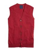 Brooks Brothers Men's Pink Cashmere Button-front Vest
