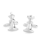 Brooks Brothers Sterling Silver Chess Piece Cuff Links