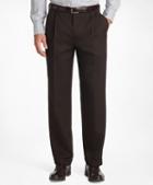 Brooks Brothers Madison Fit Pleat-front Classic Gabardine Trousers