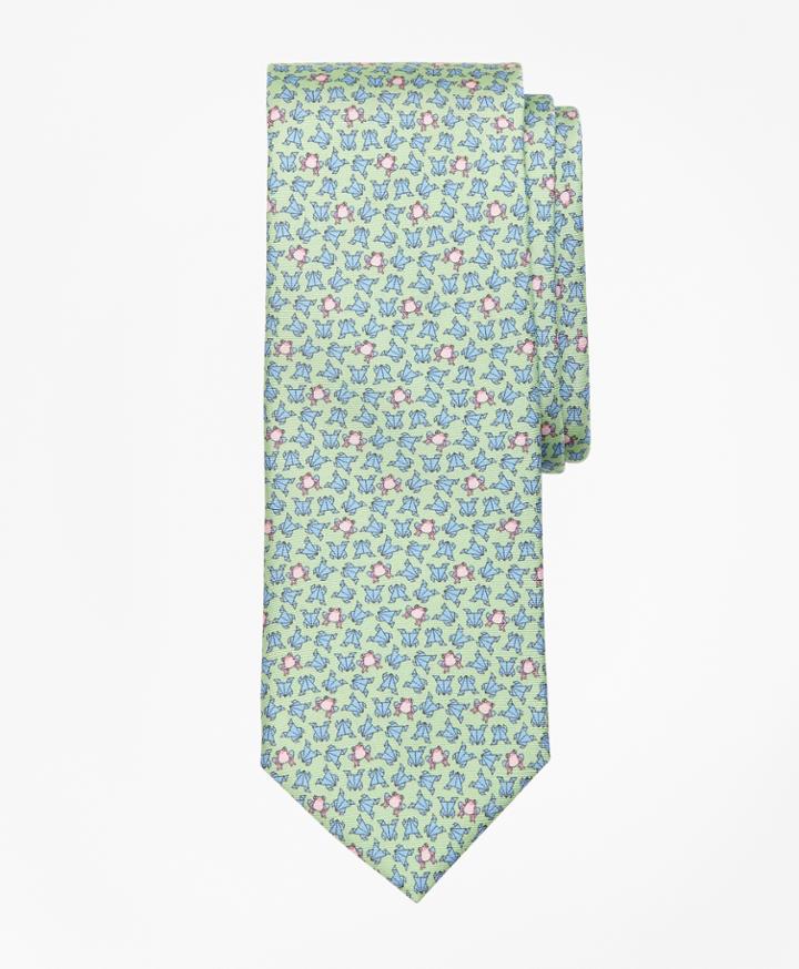 Brooks Brothers Men's Frog Motif Print Tie