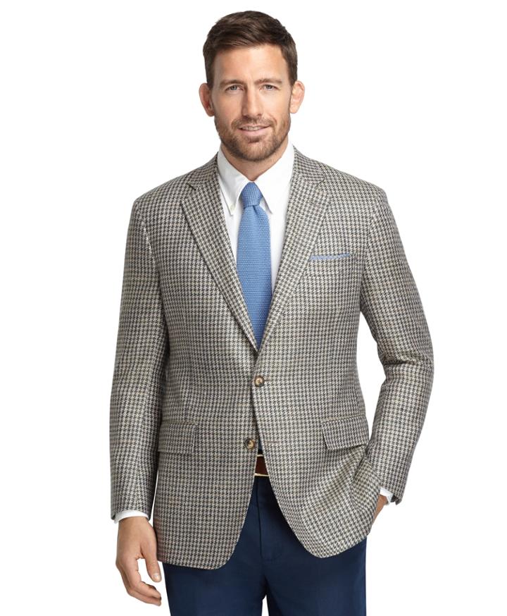 Brooks Brothers Men's Regent Fit Green Check Matka Sport Coat