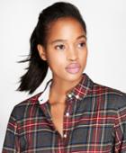 Brooks Brothers Women's Tartan Brushed Cotton Twill Rounded-collar Shirt