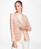 Brooks Brothers Women's Madras Plaid Linen Jacket