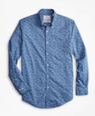 Brooks Brothers Men's Luxury Collection Regent Fitted Sport Shirt, Button-down Collar Floral Print