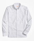Brooks Brothers Striped Oxford Cotton Sport Shirt