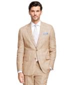 Brooks Brothers Regent Fit Plaid Linen Suit