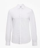 Brooks Brothers Milano Slim Fit Dress Shirt, Performance Non-iron With Coolmax, Ainsley Collar Broadcloth